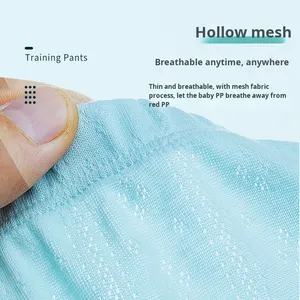 Pañales de tela reutilizables <span class=keywords><strong>Komi</strong></span> Is Cute, de algodón puro, con protección contra fugas y superficie seca para el entrenamiento del bebé en el baño - Product Image 1