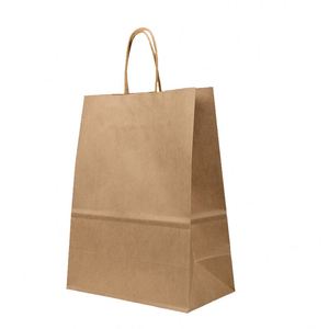 Wholesale Custom Printed Biodegradable Kraft Paper Bag <b>Small</b> Size Flat Handle Reasonable Price for Clothing Featuring Your Logo - Product Image 2