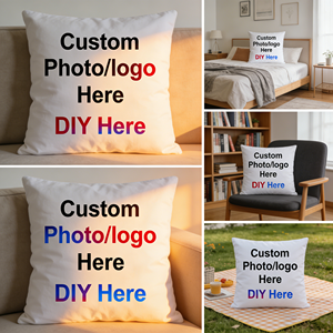 Custom <strong>Double</strong> Sided Printed <strong>Pillow</strong> Cover Customized Cushion Case for Home Decor Wholesale - Product Image 3