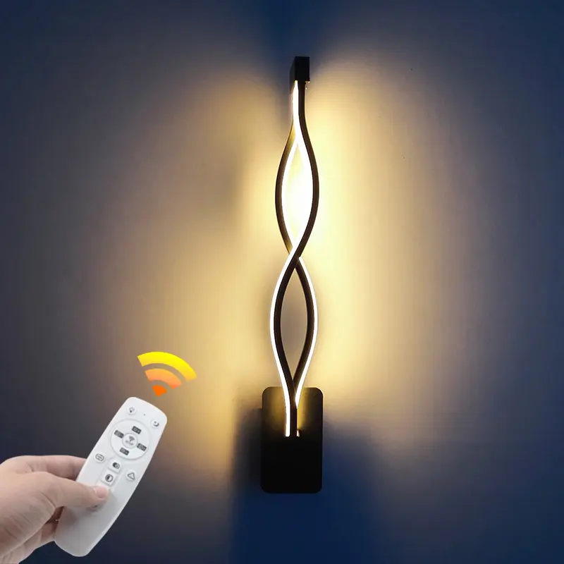 21W LED Wand leuchten Kunst Veranda Aluminium Dekoration Lampe 2.4G dreifarbig dimmbar mit Controller Nachttisch Beleuchtung