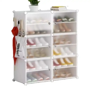 Armoire à chaussures mince Casiers <span class=keywords><strong>en</strong></span> plastique Les casiers à chaussures simples sont assemblés <span class=keywords><strong>en</strong></span> résine - Product Image 1