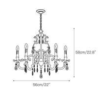 Lustre en laiton de luxe avec pendentifs en verre et cristal, style baroque français vintage, pour salle à manger de villa, chambre principale, lampe en verre sculpté antique