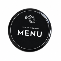 Placa de Menú NFC de 10 cm (3.93 Pulgadas) con Adhesivo 3M, Resistente al Agua, con Resina Epoxi, para Menú Digital en Restaurantes, Cafés, Bares y Tiendas