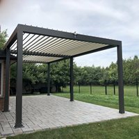 Toit en aluminium motorisé personnalisé, imperméable, extérieur, à lames orientables, pergola en aluminium