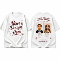 T-shirt personnalisé pour couple, 100 % coton, imprimé DTG, col rond, manches courtes, pour anniversaire de mariage, assorti pour homme et femme