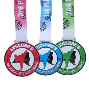Medaglia 3D in Smalto Duro per Arti Marziali, in Lega di Zinco, Premio per Tornei di Taekwondo, Distintivo Personalizzato per Club - Product Image 1