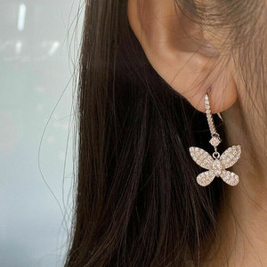 Orecchini Pendenti a Fiocco e Farfalla per Donne, Accessorio Semplice per Uso Quotidiano, Gioiello di Moda - Product Image 2