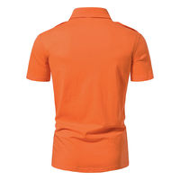 Chemises d'uniforme de sécurité de haute qualité, orange haute visibilité, en coton, avec impression en relief personnalisée