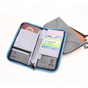 In Stock Exquisite Structure Gray Wallet Rfid Blocking Passport Holders