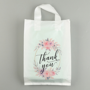 Guangzhou Lefeng fabrika özel toptan marka adı baskılı alışveriş mağaza çantaları logoları ile plastik poşetler teşekkür ederim - Product Image 5