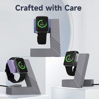 SIKAI Geometrischer Ladeständer für Samsung Galaxy Fit3/Fit2, Modulares Armband-Dock mit Kabelmanagement und Rutschfester Basis für den Schreibtisch