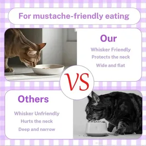 Compact Non-Slip Plastic Pet Bowl <strong>Set</strong> 10Pcs, Food Water Feeding Bowls with Stand Tray for Kittens Small Dogs Random Color - Product Image 4