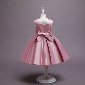 Vestido de fiesta para niñas, Multicolor, blanco, sin mangas, satén bordado, Princesa, Navidad, 2022 - Product Image 1