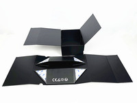 Nouveautés - Boîte cadeau pour vin en carton rigide noir de luxe avec fermeture magnétique, anti-rayures, laminage mat, revêtement UV