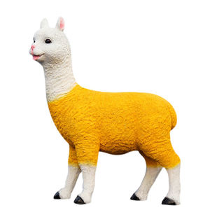 Statua di Animale in Fibra di Vetro Grande Dimensione Scultura Realistica di Alpaca in Resina per Decorazione Giardino - Product Image 4