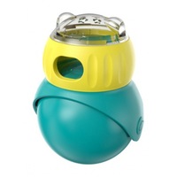 Jouet interactif pour animaux de compagnie, distributeur de friandises en plastique ABS à ouverture réglable, jouet à bascule sonore pour la distribution lente de nourriture pour chats et petits chiens