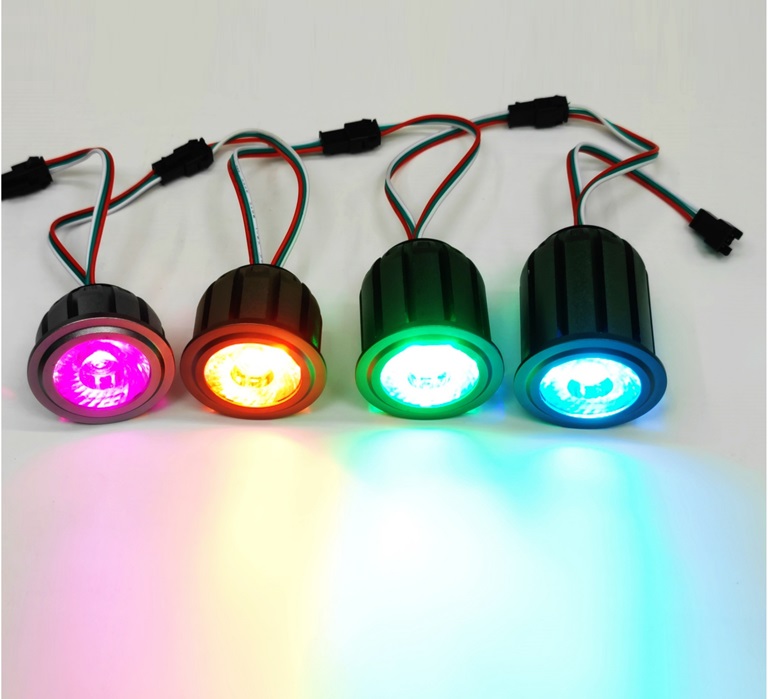 WS2811 RGB адресуемые умные пиксельные светодиодные прожекторы 3 Вт 6 Вт 9 Вт 12 Вт DC24V волшебный Точечный светильник для KTV Bar Recceced Downlight