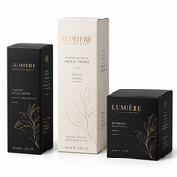 Boîte à fond rabattable en papier enduit biodégradable avec logo en relief, boîte d'emballage pour flacons de parfum