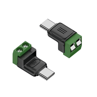 5V 3A USB-C 타입-C 수-2핀 크림프 터미널 OTG 커넥터 어댑터