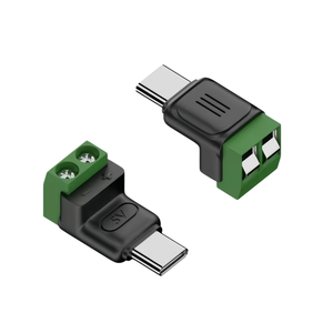 Adaptador de Conector <span class=keywords><strong>OTG</strong></span> USB-C Tipo C Macho a Terminal de Crimpado de 2 Pines, 5V 3A - Product Image 3