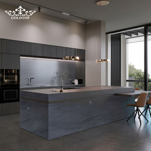 Dalle de pierre naturelle polie moderne GOLDTOP en quartzite gris carbone pour comptoir de cuisine, villa, appartement, hôtel - Product Image 3