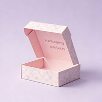 Boîte d'expédition personnalisée avec logo, design gratuit, finition mate, double face gaufrée, écologique, recyclable, doublée d'éponge, pour emballage cosmétique