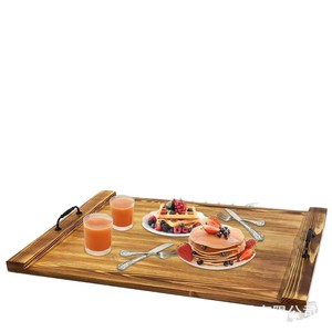 Planche de cuisine en bois massif, planche à découper rectangulaire avec poignées pour protéger la surface de cuisson - Product Image 5