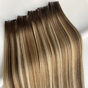 Mejor Oferta: <span class=keywords><strong>Extensiones</strong></span> <span class=keywords><strong>de</strong></span> Cabello Remy Europeo con Trama Micro-Tie, Color Balayage, <span class=keywords><strong>de</strong></span> Genius Weft Natural, Listas para Enviar - Product Image 3
