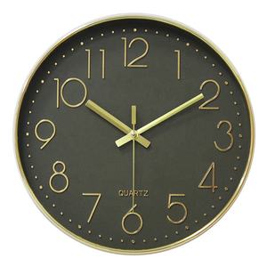 Orologio da parete rotondo moderno al quarzo silenzioso da 12 pollici per soggiorno rosso blu giallo grigio verde colori a scelta - Product Image 3