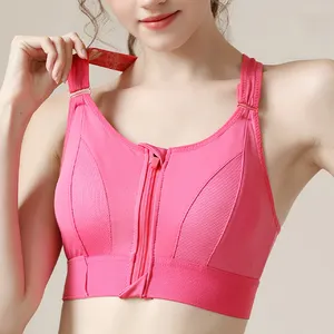 Wholesale Quality Plus Size High Impact Workout Running Fitness Ladies Strap Adjustable Zip Sports Bra For Women