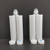 Usine directe 1:1 AC 400mL PP PBT 2K type C côte à côte en plastique époxy double AB colle adhésive deux parties cartouche bouteille vide