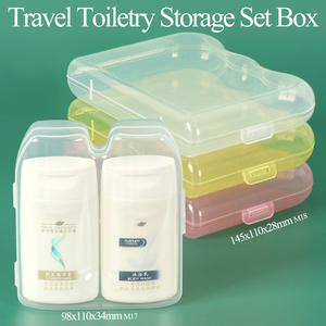 SUNHSING Wholesale Travel Bottle Storage Case <b>Clear</b> <b>Plastic</b> Cosmetic Bottles <b>Container</b> Body Wash Protective Toiletries Set Case - Product Image 1