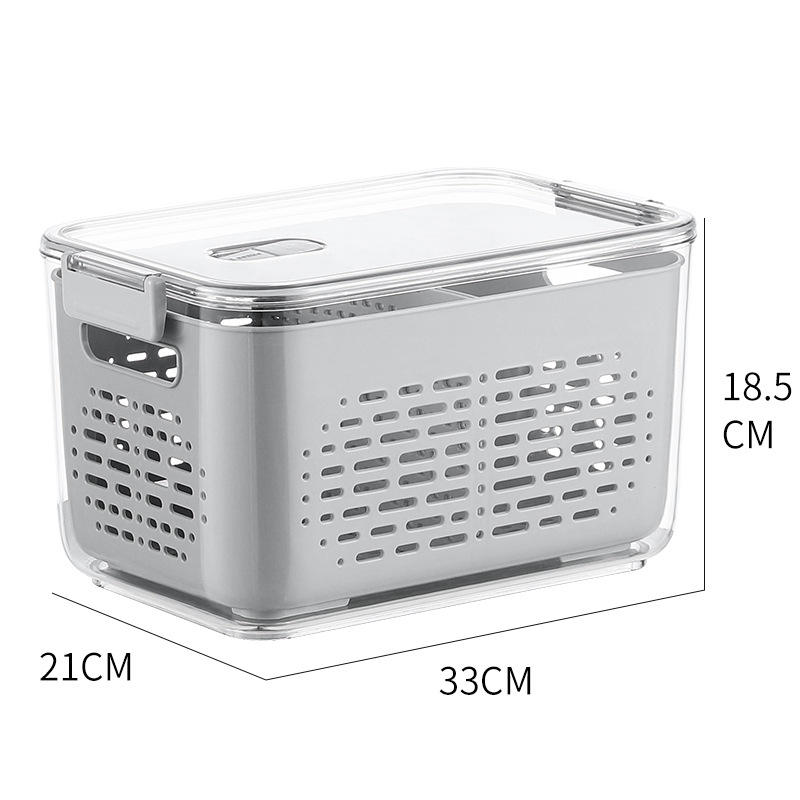 Cesto di scarico per frigorifero grigio extra large