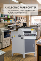 Cortadora de Papel Eléctrica FRONT en Oferta, Diseño de Guillotina Automática y Segura con Corte Máximo G450vs, Cortadora de Papel A3
