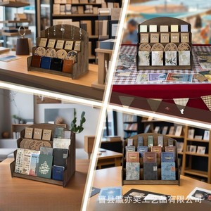 Estante de Exhibición de Madera de Múltiples Niveles, 4 Capas, 16.3 Pulgadas, Organizador de Almacenamiento para Tarjetas y Libros de Escritorio - Product Image 2