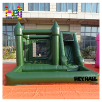Château gonflable pour enfants avec toboggan, 13 pieds, toit plat, grande fosse à balles, facile à gonfler, PVC de qualité, pour parc aquatique