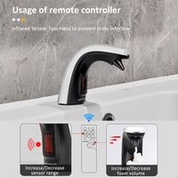 Distributeur automatique de savon moussant de style robinet, grande capacité 2L pour comptoir, alimenté par capteur sans contact pour lavabo de salle de bain