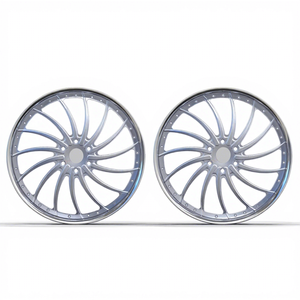 Rines Deportivos <span class=keywords><strong>Hot</strong></span> <span class=keywords><strong>Wheels</strong></span> de 2 Piezas, 18 19 20 21 22 23 24 Pulgadas, Plateados con Borde Cromado para Camaro, Cadillac XLR, <span class=keywords><strong>Lamborghini</strong></span> - Product Image 3