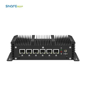 COMPARTIR los últimos mini procesadores de computadora personalizados Core I5 8th Gen 8360U 6 Lan NIC Fanless Industrial Mini PC Ethernet