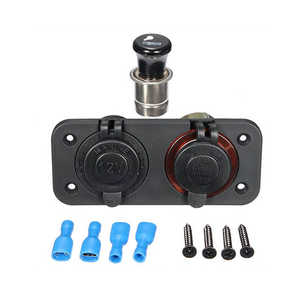 12V DC 3.1A impermeável Dual Car USB carregador soquete com parafusos de montagem do painel - Product Image 4