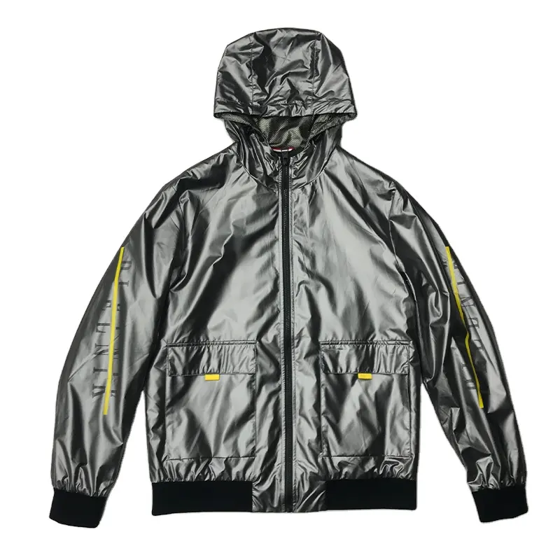 Windproof Jacket Men's Patent Leather Jackets Waterproof Jacket High Quality Men Clothing