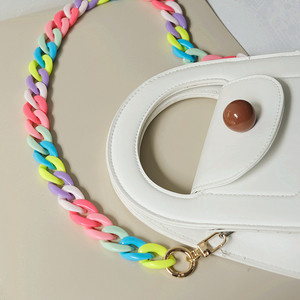 Rewin pulseira acessórios de decoração, faixa de bolsa skinny de acrílico colorida, transversal, arco-íris de plástico, alça de substituição - Product Image 6