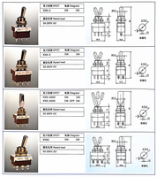 Interrupteur à bascule miniature SUDA KN4-102 SPDT, 2 positions, 3 broches, bleu, 3A 250V, marche-arrêt, 8,2 mm, IP44, cuivre, 10 000 cycles pour machine d'automatisation