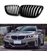 Calandre avant à lamelles simples F22 pour BMW Série 2 F22 F23 2014-2016, en ABS de qualité, calandre double, pièce de rechange automobile
