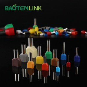 BAOTENG Série <span class=keywords><strong>TE</strong></span> <span class=keywords><strong>22</strong></span> <span class=keywords><strong>6</strong></span> AWG Double entrée, embouts à sertir isolés en cuivre étamé pour fils électriques, bornes à sertir isolées CE - Product Image 3