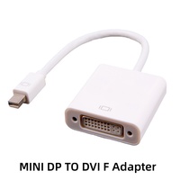 Adaptador DFX Mini DisplayPort a DVI Hembra, Conversor de Video 1080P con Bloqueo de Tornillo, Cable Multimodelo para PC y Laptop