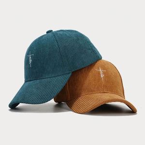 Fashion <b>Small</b> Letter Embroidery Corduroy Baseball Hat Dad Cap Women Simple Fashion Duck Tongue Visor Korean Cap for Men - Product Image 4