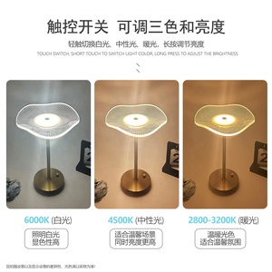 Đèn Bàn Acrylic Hình Lá Sen Thiết Kế Mới Đèn Ngủ LED Điều Chỉnh Độ Sáng Điều Khiển Cảm Ứng Đèn Bàn Trang Trí Nhà Cửa - Product Image 6