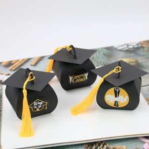 Bachelor <b>Hat</b> Candy <b>Box</b> for Graduation Celebration Party UV Coating Embossing Matt Lamination Print Handling - Product Image 2