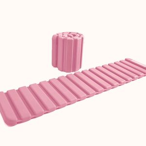 Tapis d'exercice pliable ergonomique en fonte rose et silicone, imperméable, portable, pour tout le corps, usage domestique, accessoire de fitness unisexe - Product Image 1